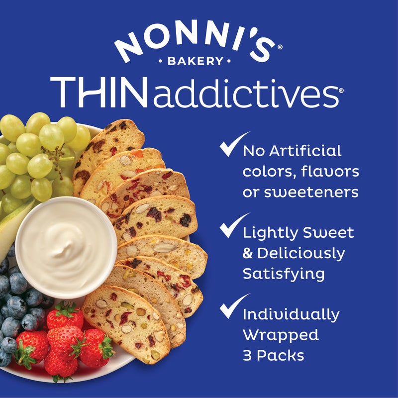 Nonni's THINaddictives Almond Thin Cookies - Mango & Coconut Biscotti Italian Cookie Thins - Sweet Crunchy & Chewy Almond Cookies - Biscotti Individually Wrapped Cookies - Kosher Coffee Cookies 4.4 oz - Image 4